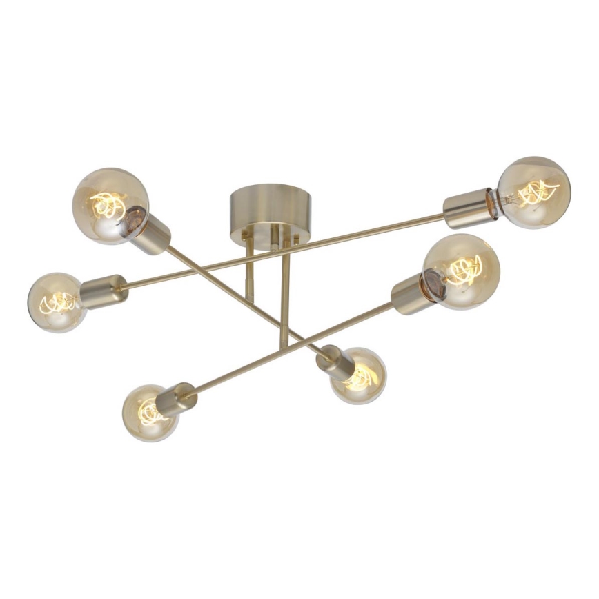 Cottex - Přisazený lustr BATON 6xE27/60W/230V mosaz