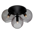 Cottex - Stropní svítidlo CAPELLA 3xE14/40W/230V pr. 37 cm kouřová/černá