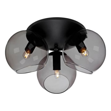 Cottex - Stropní svítidlo CAPELLA 3xE14/40W/230V pr. 37 cm kouřová/černá
