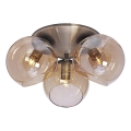 Cottex - Stropní svítidlo CAPELLA 3xE14/40W/230V pr. 37 cm kouřová/hnědá