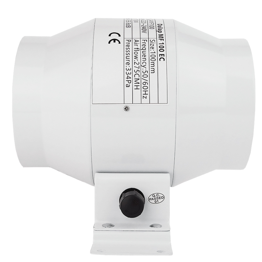 Dalap 24MF100 - Potrubní ventilátor s úsporným motorem a regulátorem otáček MF 100 EC 18W/230V