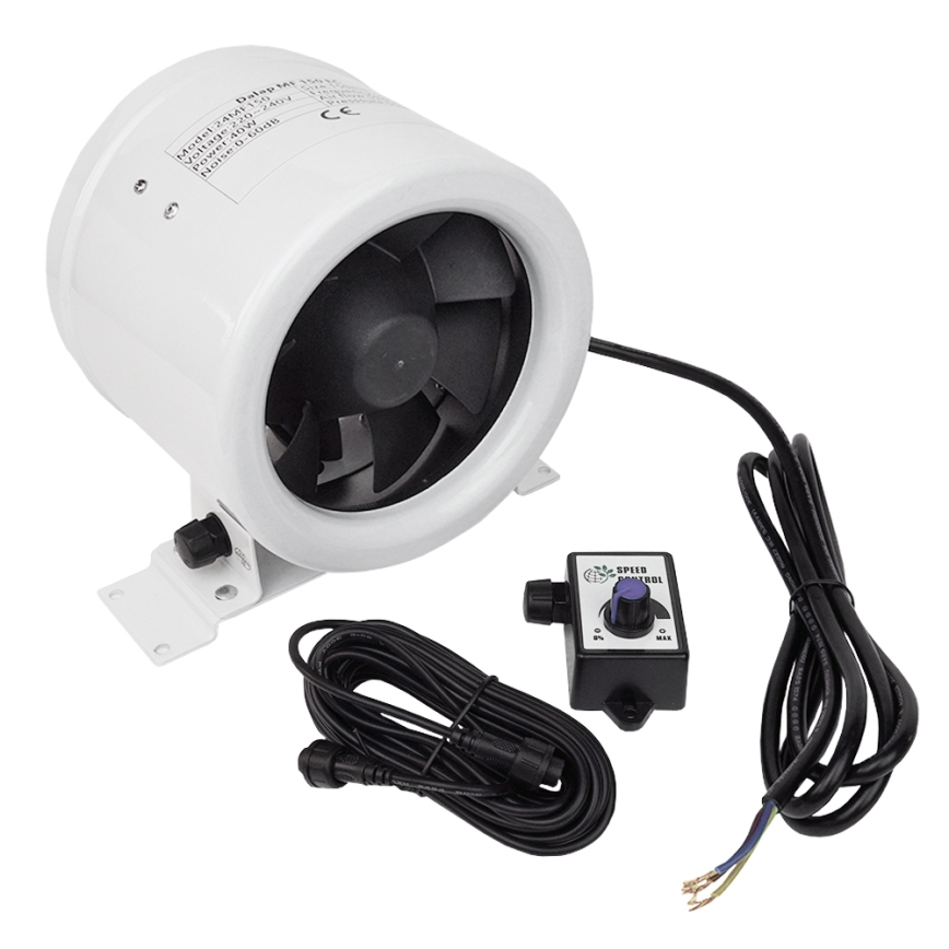 Dalap 24MF200 - Potrubní ventilátor s úsporným motorem a regulátorem otáček MF 200 EC 75W/230V