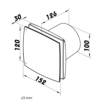 Dalap 41001 - Axiální ventilátor 100 BF 16W/230V
