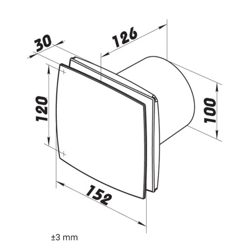 Dalap 41001 - Axiální ventilátor 100 BF 16W/230V