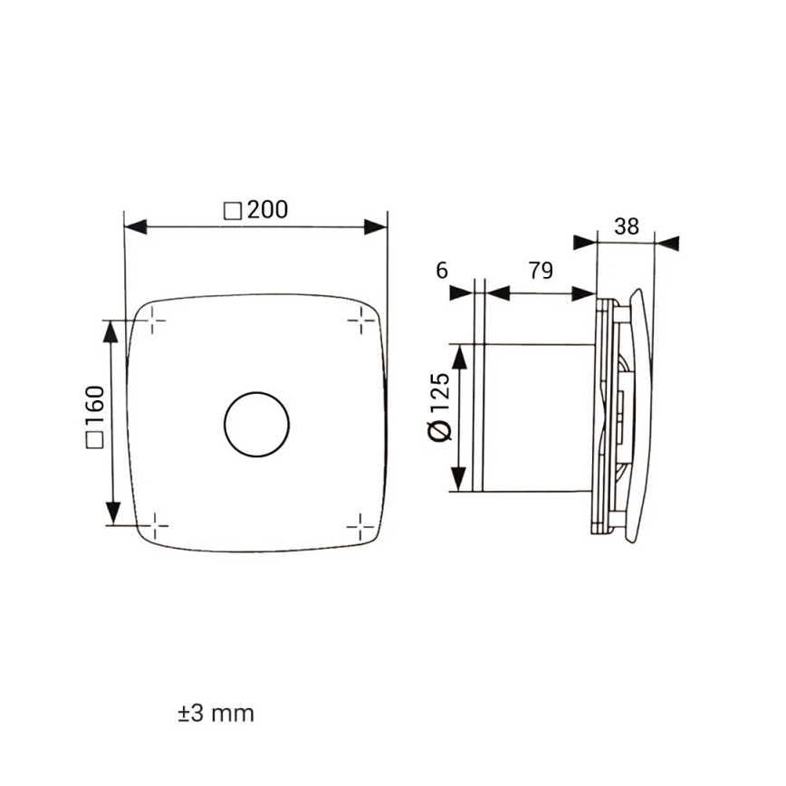 Dalap 41094 - Axiální ventilátor 125 ONYX 16W/230V