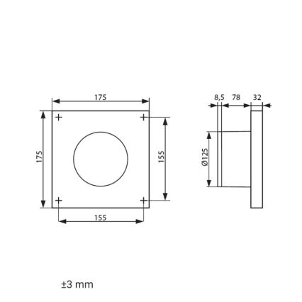 Dalap 41096 - Axiální ventilátor 125 DARK 10W/230V