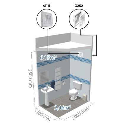 Dalap 41104 - Axiální ventilátor s automatickou žaluzií 100 LV 12 18W/12V
