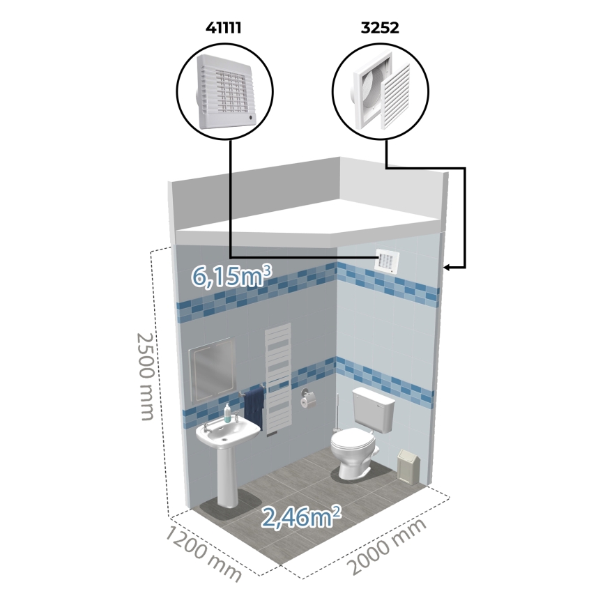Dalap 41104 - Axiální ventilátor s automatickou žaluzií 100 LV 12 18W/12V