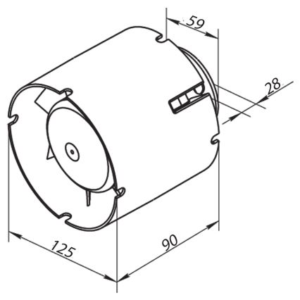 Dalap 41404 - Axiální potrubní ventilátor 125 SD 24W/230V