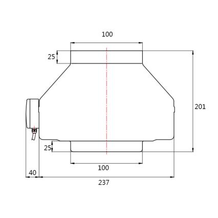 Dalap 8128 - Radiální potrubní ventilátor TURBINE M 100 60W/230V