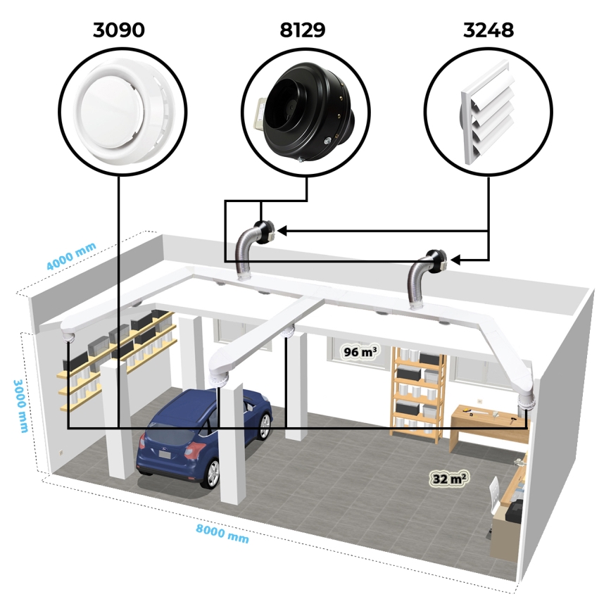 Dalap 8129 - Radiální potrubní ventilátor TURBINE M 125 62W/230V