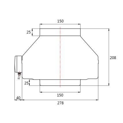 Dalap 8130 - Radiální potrubní ventilátor TURBINE M 150 100W/230V