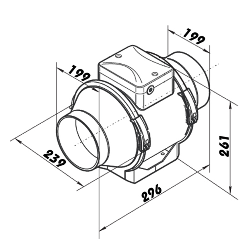 Dalap 8216 - Axiální ventilátor AP PROFI 200 108W/230V