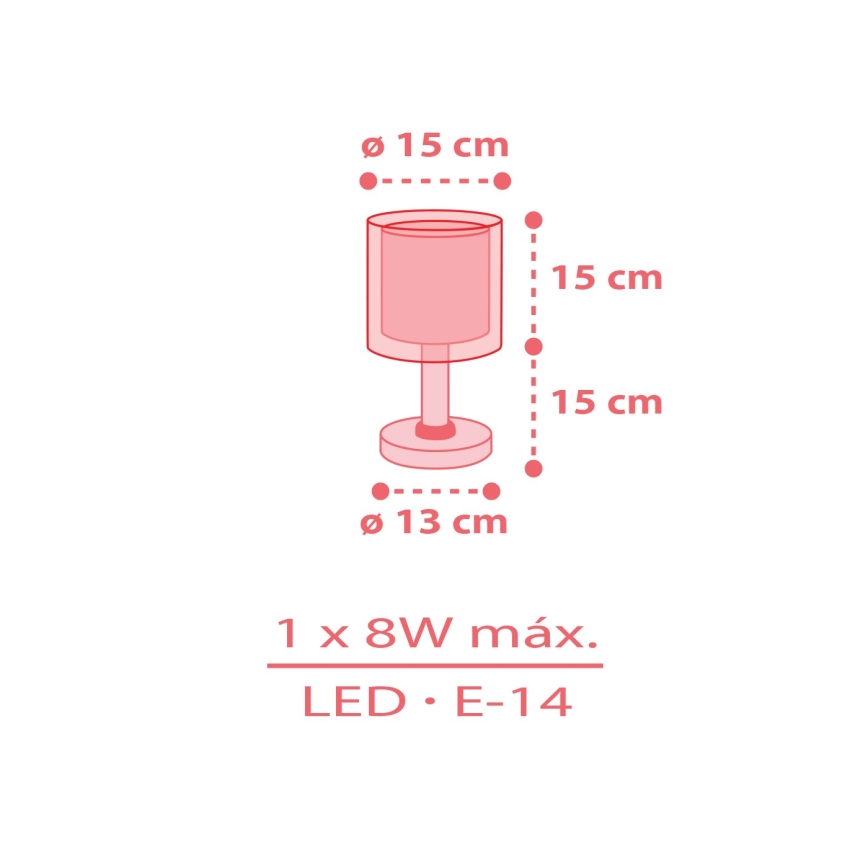 Dalber 41191 - Dětská lampička RAINBOW 1xE14/8W/230V pestrobarevná