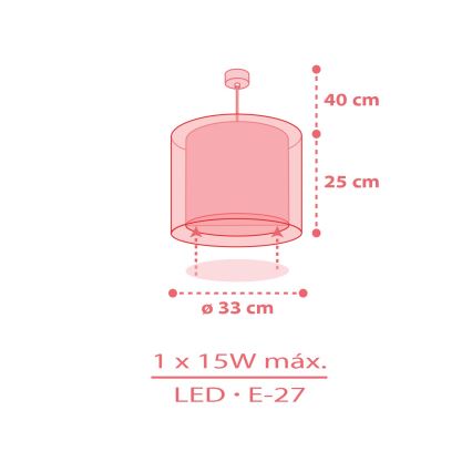 Dalber 41192 - Dětský lustr RAINBOW 1xE27/15W/230V pestrobarevná