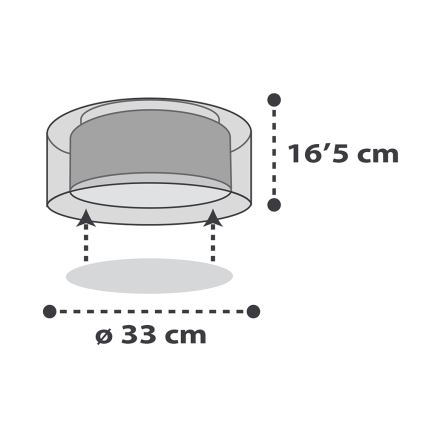 Dalber 41416E - Dětské stropní svítidlo CLOUDS 2xE27/60W/230V šedá