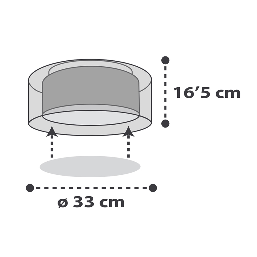 Dalber 41416E - Dětské stropní svítidlo CLOUDS 2xE27/60W/230V šedá