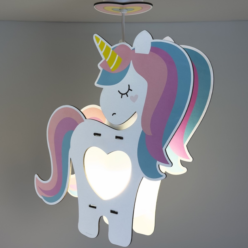 Dalber 41597 - Dětský lustr UNICORN 1xE27/15W/230V