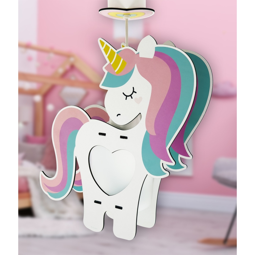 Dalber 41597 - Dětský lustr UNICORN 1xE27/15W/230V