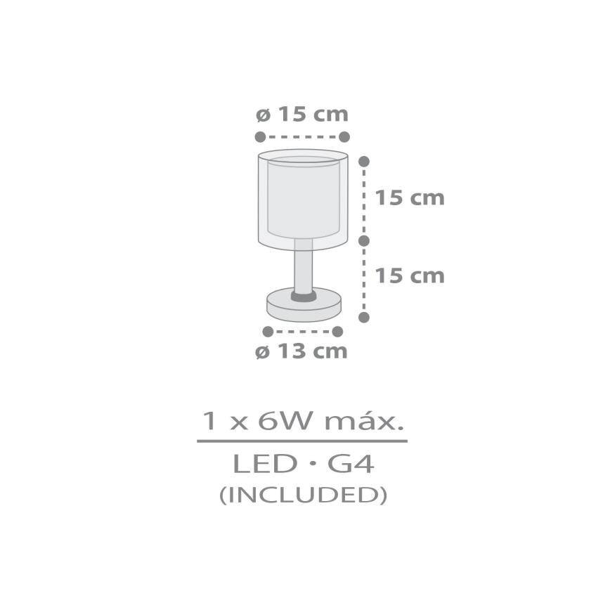 Dalber 41761E - LED Dětská lampička KAWAII FRIENDS 1xG4/4W/230V šedá