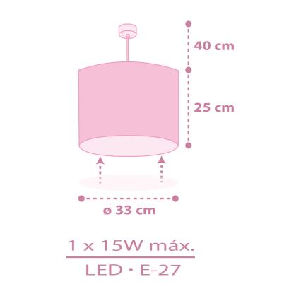 Dalber 42492 - Dětský lustr FAIRY DREAMS 1xE27/15W/230V