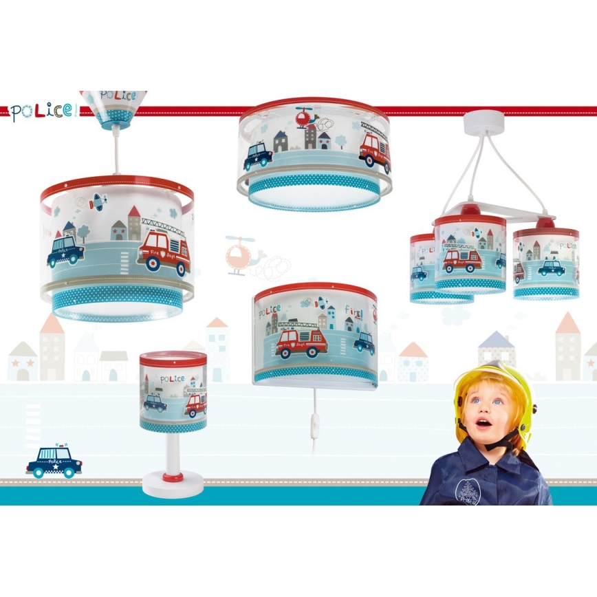 Dalber 60611N - LED Dětská lampička POLICE 1xG4/4W/230V pestrobarevná