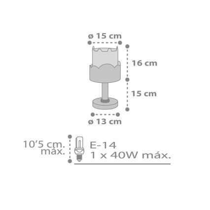 Dalber 61151S - Dětská lampička BUNNY 1xE14/40W/230V oranžová