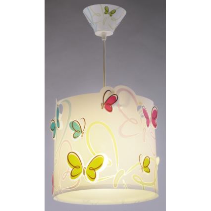 Klik 62142 - Dětský lustr BUTTERFLY 1xE27/60W/230V