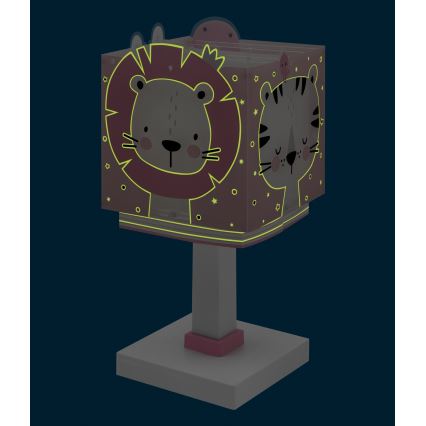 Dalber 63111NS - LED Dětská lampička BABY JUNGLE 1xG4/4W/230V růžová