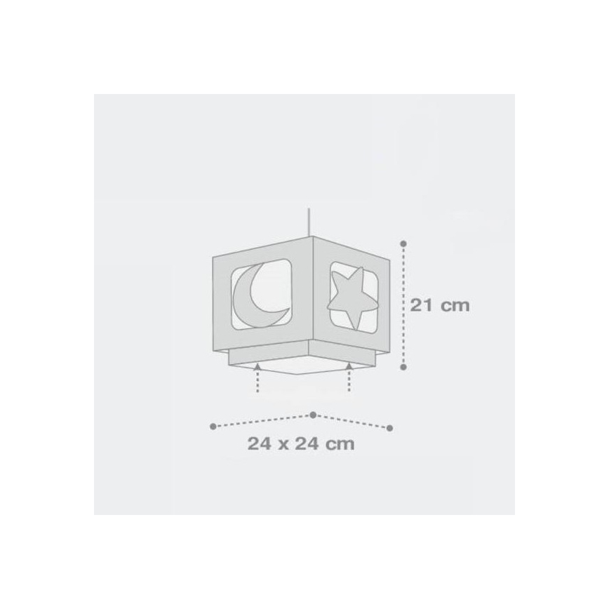 Dalber 63232E - Dětský lustr MOON LIGHT 1xE27/60W/230V