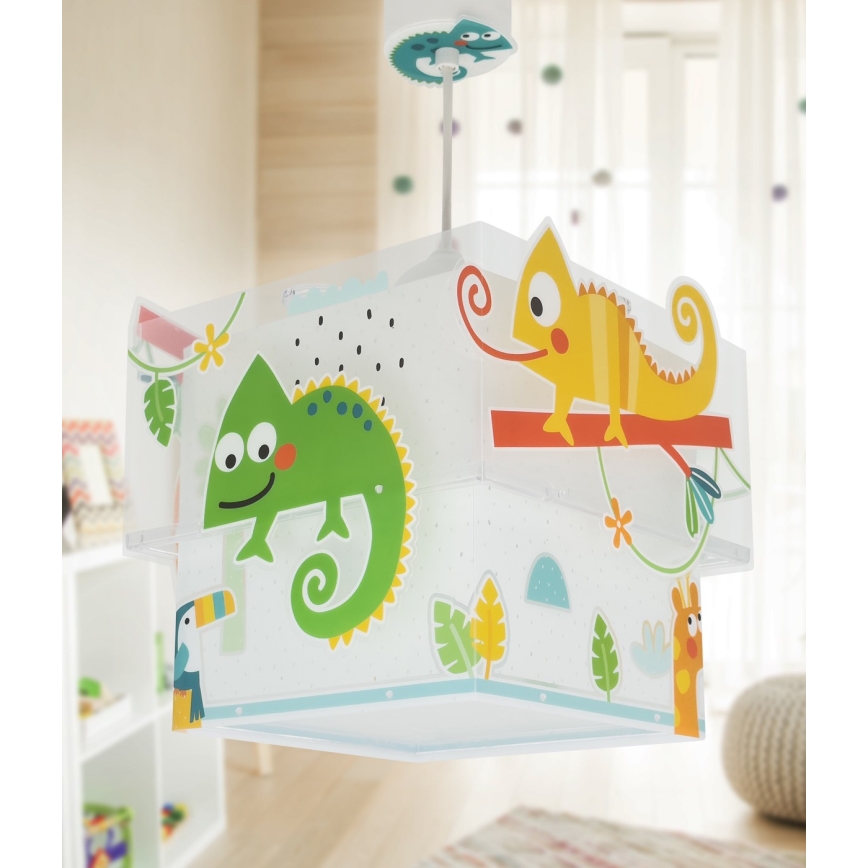 Dalber 63312 - Dětský lustr HAPPY JUNGLE 1xE27/15W/230V