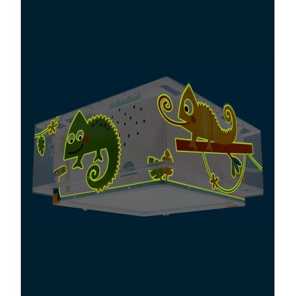 Dalber 63316 - Dětské stropní svítidlo HAPPY JUNGLE 2xE27/15W/230V