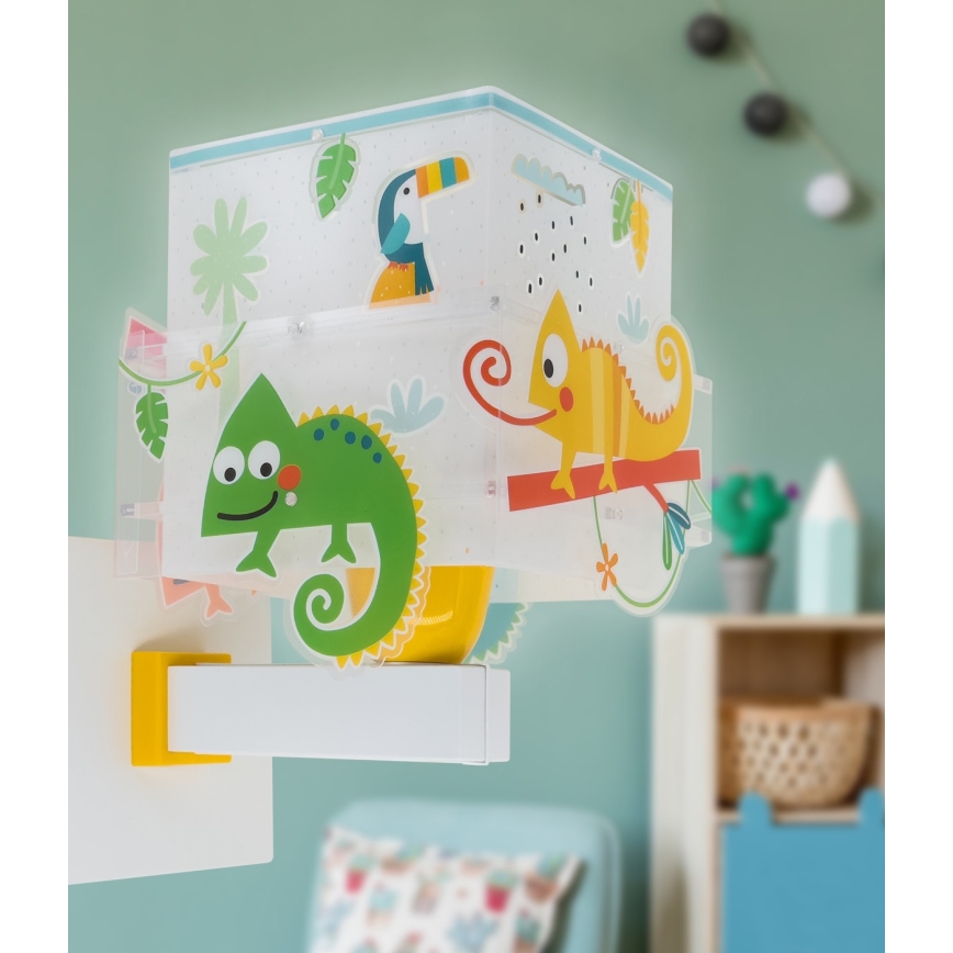 Dalber 63319 - Dětské nástěnné svítidlo HAPPY JUNGLE 1xE27/15W/230V