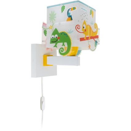 Dalber 63319 - Dětské nástěnné svítidlo HAPPY JUNGLE 1xE27/15W/230V