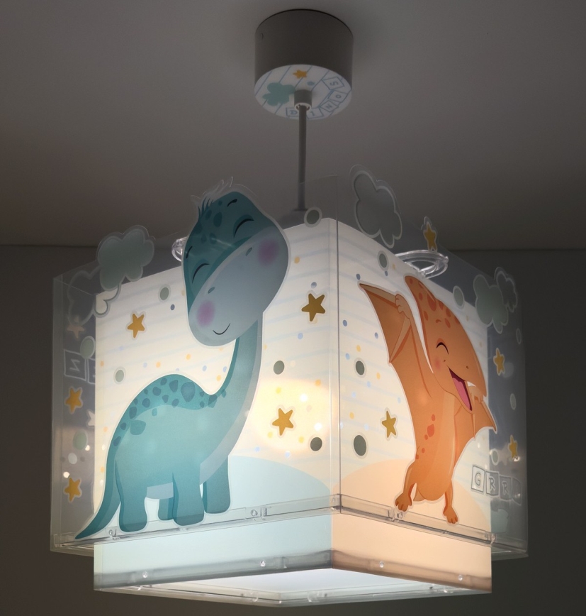 Dalber 63452 - Dětský lustr BABY DINOS 1xE27/15W/230V pestrobarevná