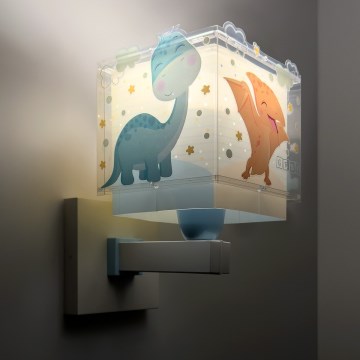 Dalber 63459 - Dětská nástěnná lampa BABY DINOS 1xE27/15W/230V pestrobarevná