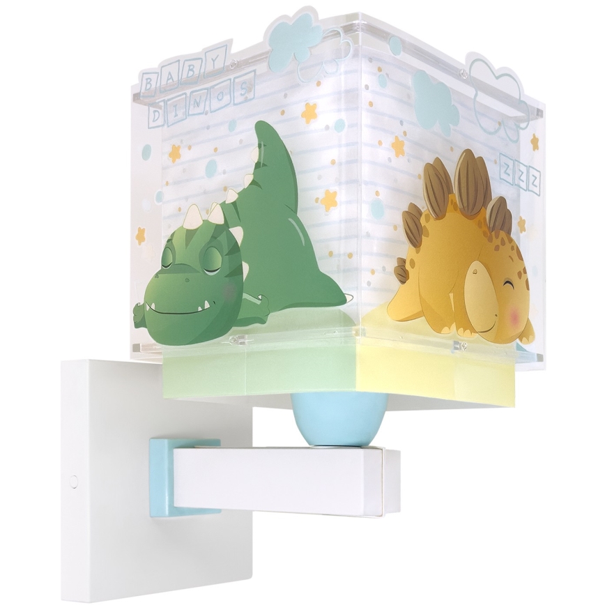 Dalber 63459 - Dětská nástěnná lampa BABY DINOS 1xE27/15W/230V pestrobarevná