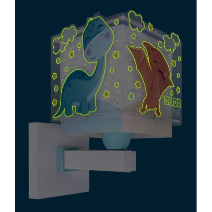 Dalber 63459 - Dětská nástěnná lampa BABY DINOS 1xE27/15W/230V pestrobarevná