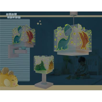 Dalber 63459 - Dětská nástěnná lampa BABY DINOS 1xE27/15W/230V pestrobarevná
