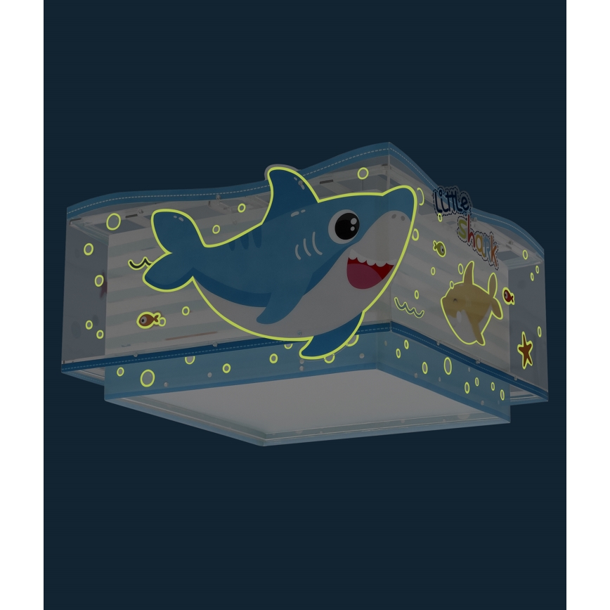 Dalber 63476 - Dětské stropní svítidlo BABY SHARK 2xE27/60W/230V