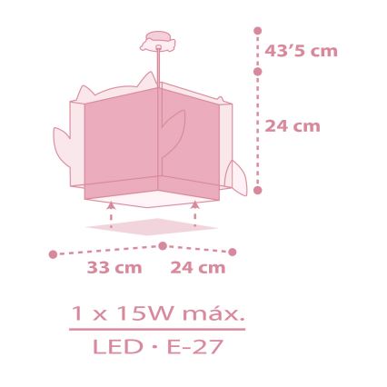 Dalber 64482 - Dětský lustr LITTLE FRIENDS 1xE27/15W/230V