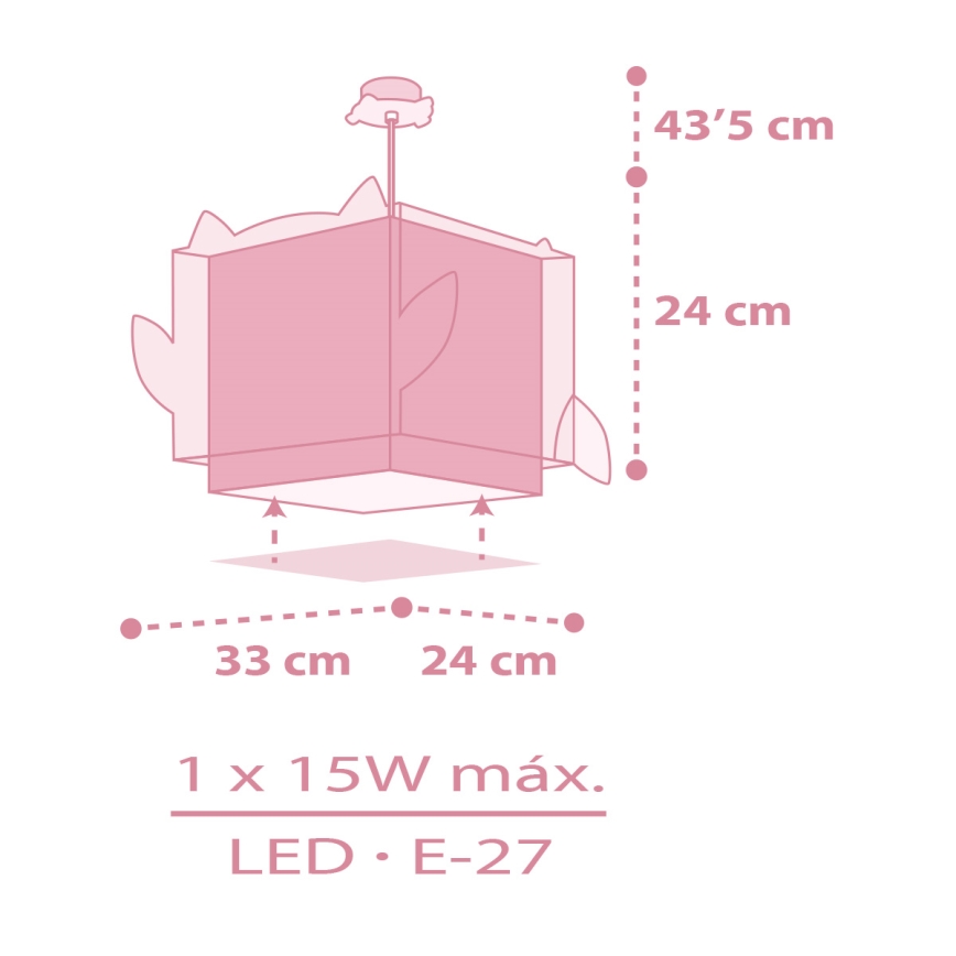 Dalber 64482 - Dětský lustr LITTLE FRIENDS 1xE27/15W/230V