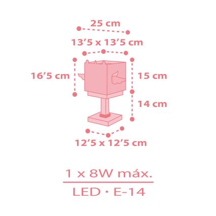 Dalber 64591 - Dětská lampička LITTLE UNICORN 1xE14/8W/230V