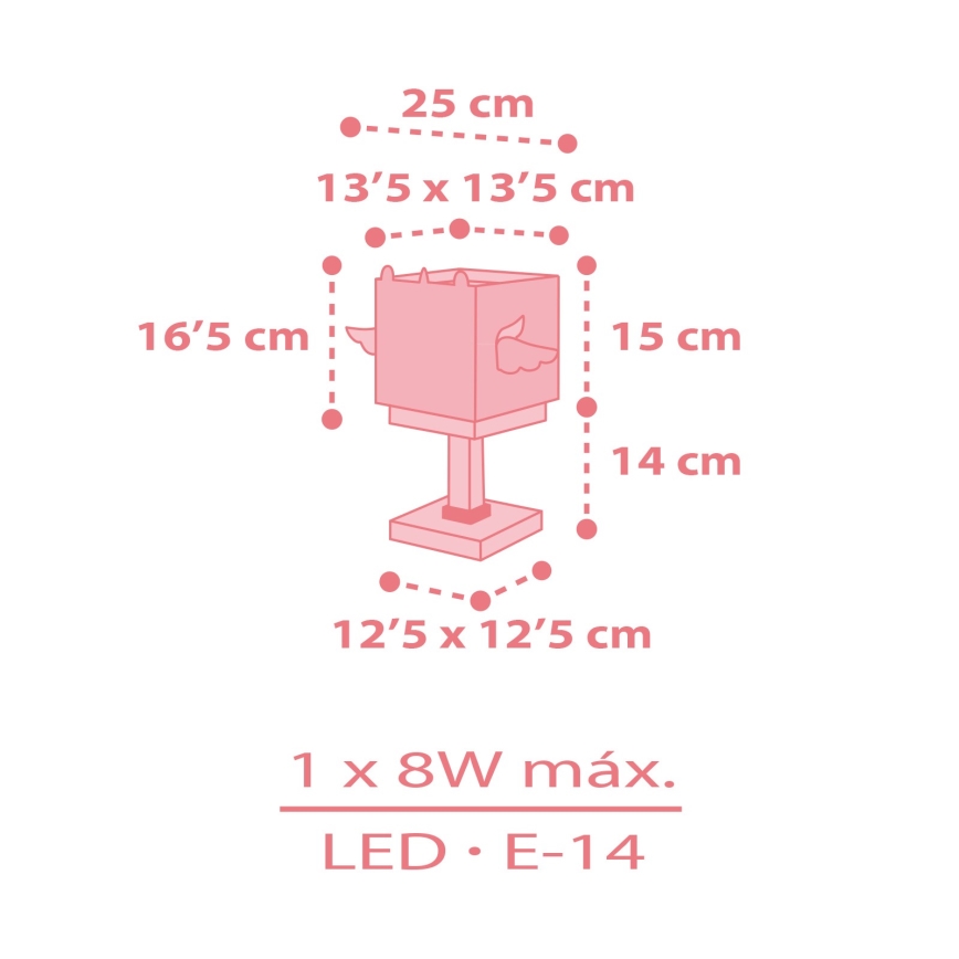 Dalber 64591 - Dětská lampička LITTLE UNICORN 1xE14/8W/230V