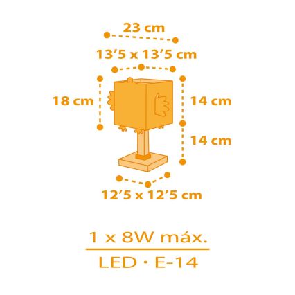 Dalber 64641 - Dětská lampička LITTLE CHICKEN 1xE14/8W/230V