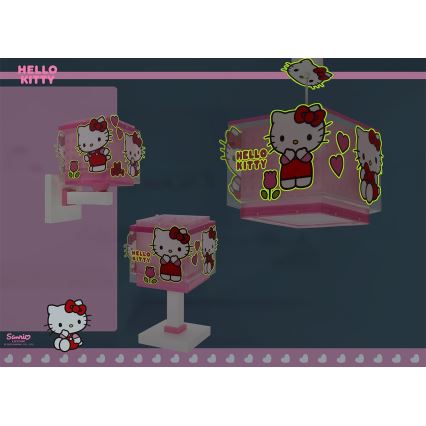 Dalber 73262 - Dětský lustr HELLO KITTY 1xE27/15W/230V růžová