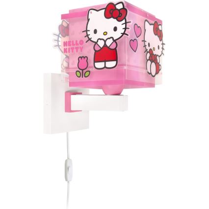 Dalber 73269 - Dětská nástěnná lampa HELLO KITTY 1xE27/15W/230V růžová
