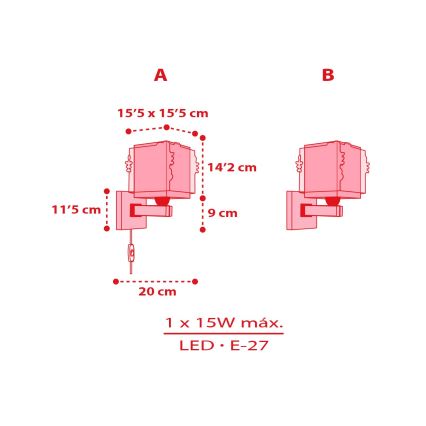 Dalber 73269 - Dětská nástěnná lampa HELLO KITTY 1xE27/15W/230V růžová