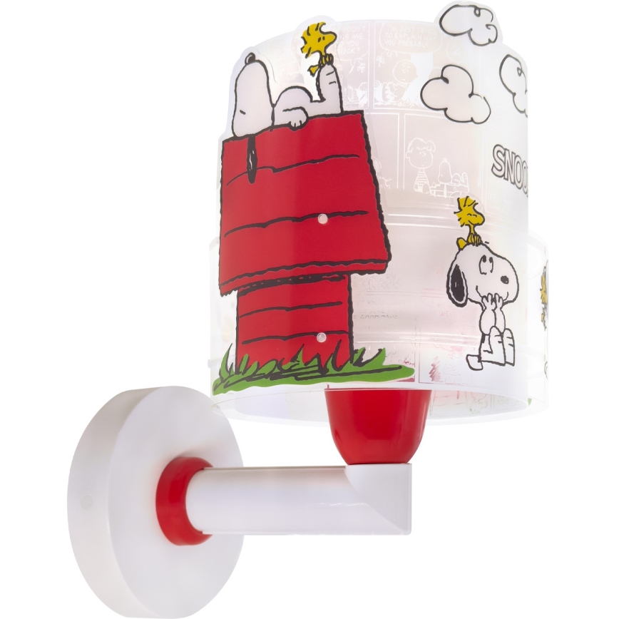 Dalber 76309 - Dětská nástěnná lampa SNOOPY 1xE27/15W/230V bílá/červená