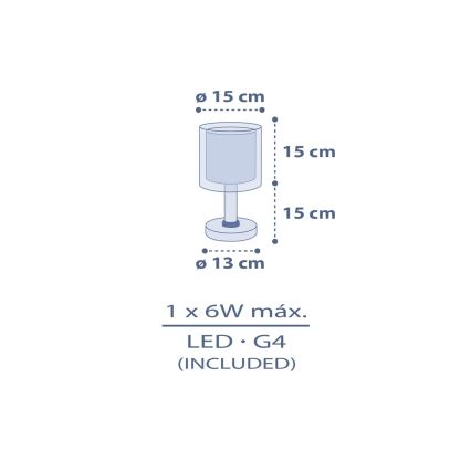 Dalber 76631 - LED Dětská lampička MOON DREAMS 1xG4/4W/230V modrá